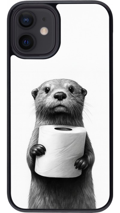 iPhone 12 mini Case Hülle - Otter Toilettenpapier
