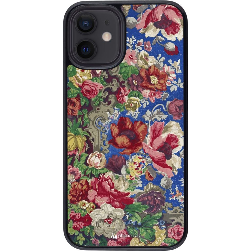 Hülle iPhone 12 mini - Vintage Art Flowers