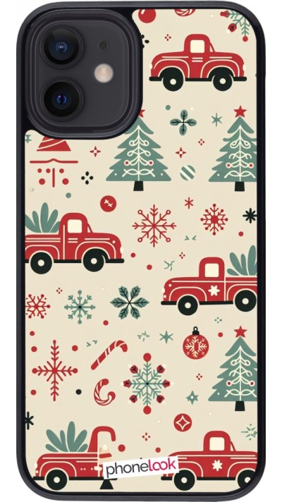 iPhone 12 mini Case Hülle - Weihnachten 2024 Lkw Tanne