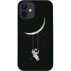 Hülle iPhone 12 mini - Silikon schwarz Astro balançoire