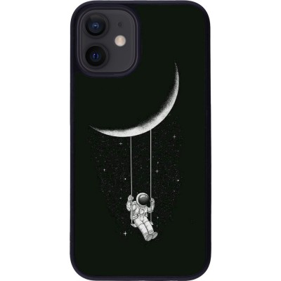 Hülle iPhone 12 mini - Silikon schwarz Astro balançoire