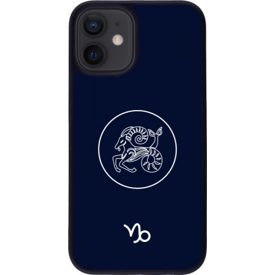 iPhone 12 mini Case Hülle - Silikon schwarz Astrologie Steinbock