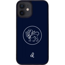 iPhone 12 mini Case Hülle - Silikon schwarz Astrologie Löwe