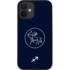 iPhone 12 mini Case Hülle - Silikon schwarz Astrologie Schütze