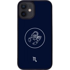 iPhone 12 mini Case Hülle - Silikon schwarz Astrologie Skorpion
