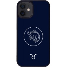 iPhone 12 mini Case Hülle - Silikon schwarz Astrologie Stier