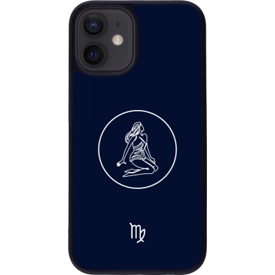 iPhone 12 mini Case Hülle - Silikon schwarz Astrologie Jungfrau