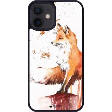 Hülle iPhone 12 mini - Silikon schwarz Autumn 21 Fox