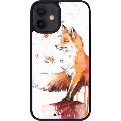 Hülle iPhone 12 mini - Silikon schwarz Autumn 21 Fox