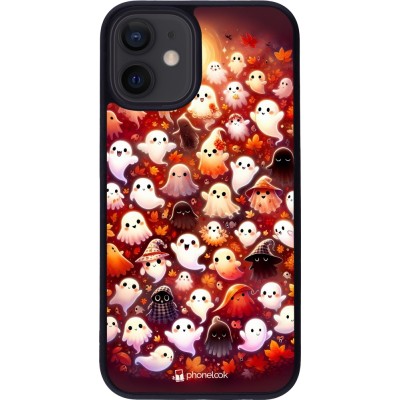 iPhone 12 mini Case Hülle - Silikon schwarz Gespenster Herbst niedlich