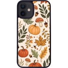 iPhone 12 mini Case Hülle - Silikon schwarz Autumn 25 Autumn pattern