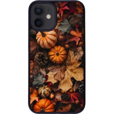iPhone 12 mini Case Hülle - Silikon schwarz Autumn 25 Pumpkin
