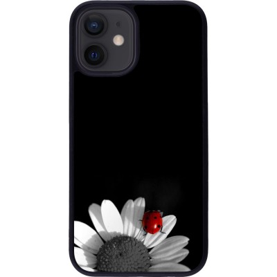 Hülle iPhone 12 mini - Silikon schwarz Black and white Cox