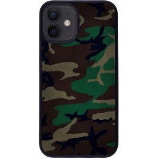 Hülle iPhone 12 mini - Silikon schwarz Camouflage 3
