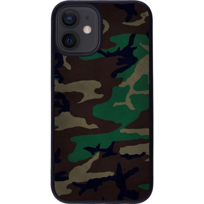 Hülle iPhone 12 mini - Silikon schwarz Camouflage 3