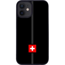 iPhone 12 mini Case Hülle - Silikon schwarz Kanton CH schwarz