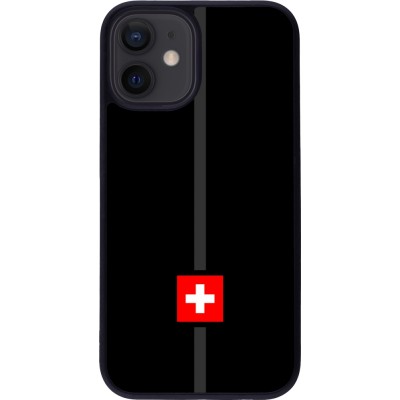 iPhone 12 mini Case Hülle - Silikon schwarz Kanton CH schwarz