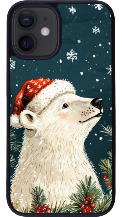 iPhone 12 mini Case Hülle - Silikon schwarz Christmas 25 Bear
