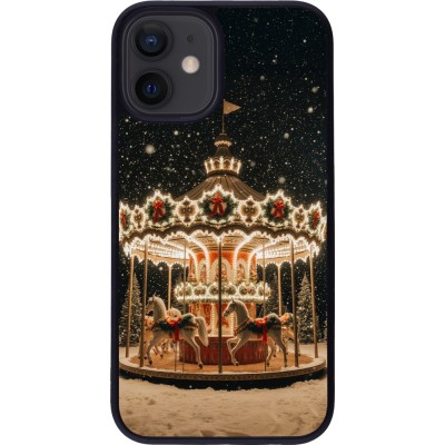 iPhone 12 mini Case Hülle - Silikon schwarz Christmas 25 Carousel