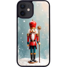 iPhone 12 mini Case Hülle - Silikon schwarz Christmas 25 Nutcracker Snow
