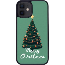iPhone 12 mini Case Hülle - Silikon schwarz Christmas 25 Xmas Tree
