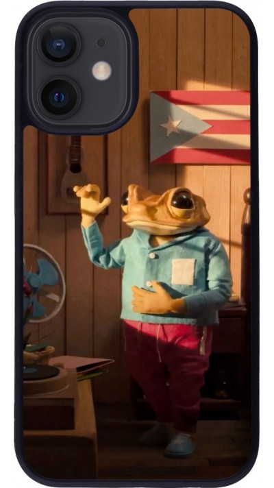 iPhone 12 mini Case Hülle - Silikon schwarz Dancing frog DTMF