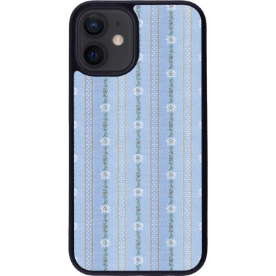 Hülle iPhone 12 mini - Silikon schwarz Edel- Weiss