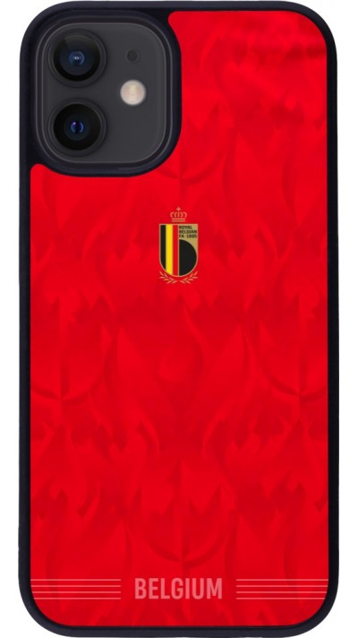 iPhone 12 mini Case Hülle - Silikon schwarz Belgien 2026 personalisierbares Fussballtrikot