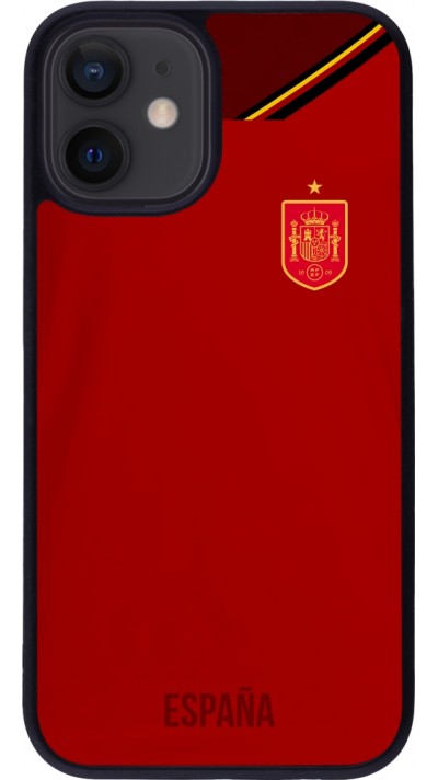 iPhone 12 mini Case Hülle - Silikon schwarz Spanien 2022 personalisierbares Fußballtrikot