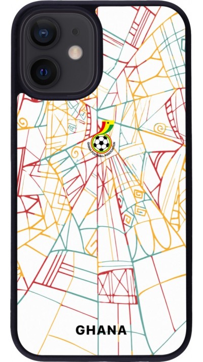 iPhone 12 mini Case Hülle - Silikon schwarz Ghana 2026 personalisierbares Fussballtrikot
