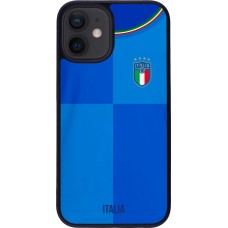 iPhone 12 mini Case Hülle - Silikon schwarz Italien 2022 personalisierbares Fußballtrikot