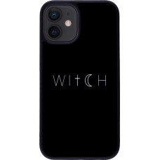 iPhone 12 mini Case Hülle - Silikon schwarz Halloween 22 witch word