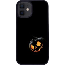 iPhone 12 mini Case Hülle - Silikon schwarz Halloween 2023 discreet pumpkin