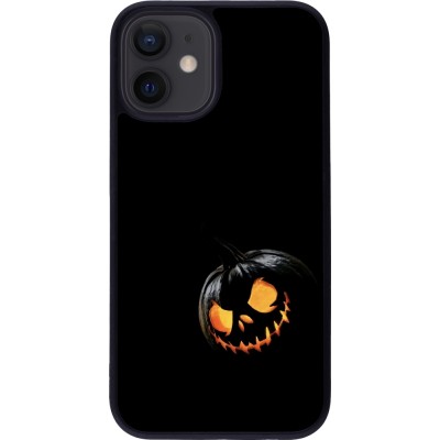 iPhone 12 mini Case Hülle - Silikon schwarz Halloween 2023 discreet pumpkin