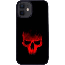 iPhone 12 mini Case Hülle - Silikon schwarz Halloween 2023 scary skull
