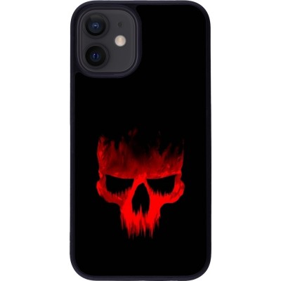 iPhone 12 mini Case Hülle - Silikon schwarz Halloween 2023 scary skull