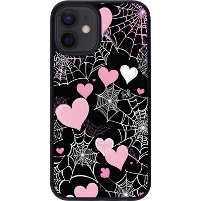 iPhone 12 mini Case Hülle - Silikon schwarz Halloween 2024 girly