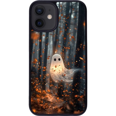 iPhone 12 mini Case Hülle - Silikon schwarz Halloween 2025 Ghost in the forest