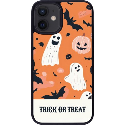 iPhone 12 mini Case Hülle - Silikon schwarz Halloween 2025 Trick treat