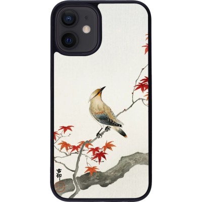 iPhone 12 mini Case Hülle - Silikon schwarz Japanese Bird