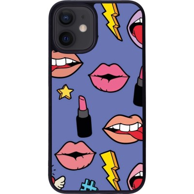 iPhone 12 mini Case Hülle - Silikon schwarz Lips and lipgloss