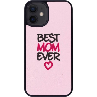 iPhone 12 mini Case Hülle - Silikon schwarz Mom 2023 best Mom ever pink