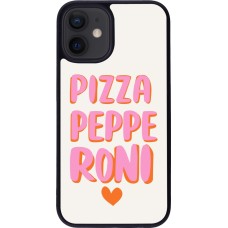 iPhone 12 mini Case Hülle - Silikon schwarz Pizza pepperoni 2026