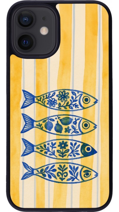 iPhone 12 mini Case Hülle - Silikon schwarz Portuguese fish 2026