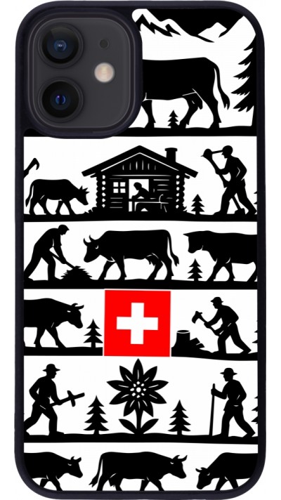 iPhone 12 mini Case Hülle - Silikon schwarz Poya Schweiz 1