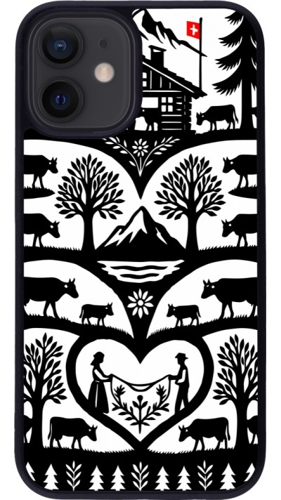 iPhone 12 mini Case Hülle - Silikon schwarz Poya Schweiz 2