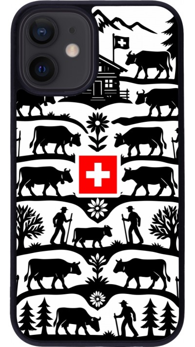 iPhone 12 mini Case Hülle - Silikon schwarz Poya Schweiz 3