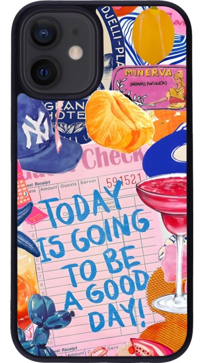 iPhone 12 mini Case Hülle - Silikon schwarz Preppy Today is Going to be a good day
