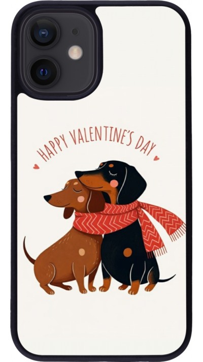 iPhone 12 mini Case Hülle - Silikon schwarz Saint Valentines Day 26 Happy Valentine