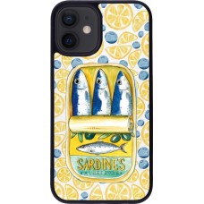 iPhone 12 mini Case Hülle - Silikon schwarz Sardines in oil 2026